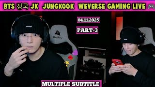 Download lagu 🔴[ENG SUB] PART -3 🔴 BTS JUNGKOOK JK Live on Weverse 04.11.2025 | RM, Jin, SUGA, J-Hope, Jimin, V💜 mp3