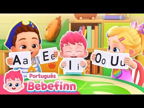 EP90 | Canção das Vogais em Inglês | Desenho infantil | Bebefinn em Português-Canções Infantis