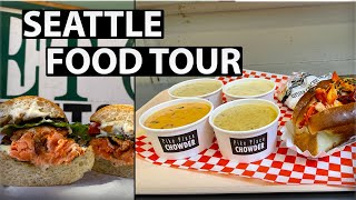 Seattle Food Tour | Market Grill, Pike Place Chowder and Briley's BBQ + Space Needle