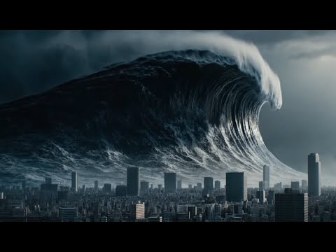 4K Megatsunami Strikes: Final Moments Before The City Disappears (AI Cinematic)