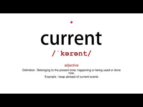 How to pronounce current - Vocab Today