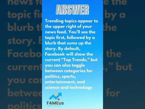 How can i know what is trending on Facebook? #shorts #videos