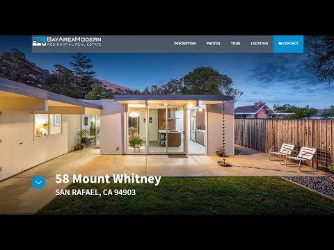 58 Mount Whitney Drive, San Rafael   $1,650,000- Courtyard Eichler in Lucas Valley