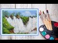Видео урок Рисуем гуашью Водопад #Dari Art 