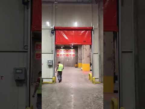 high-speed PVC self-repairing zipper door designed for industrial facilities, logistics centers