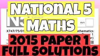 National 5 2015 Paper 1