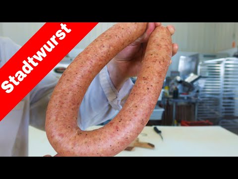 Stadtwurst, geräucherte deutsche Wurst. 1001 der besten Wurstrezepte.