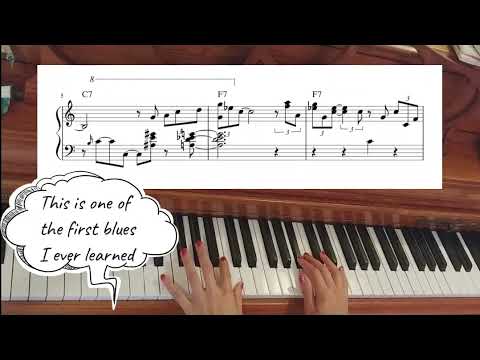 Slow Blues Piano Transcription (Oscar Peterson, Jazz piano), Cynthia Marie