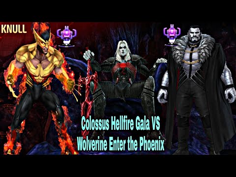 Colossus Hellfire Gala VS Wolverine Enter the Phoenix WBL Knull Comparison - Marvel Future Fight
