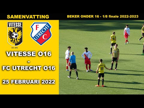 BEKER 1/8 finale | Samenvatting VITESSE O16 - FC UTRECHT O16 zaterdag 25 februari 2023
