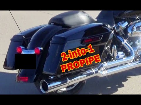 Vance and Hines 2 into 1 Propipe on a 107CI Milwaukee 8