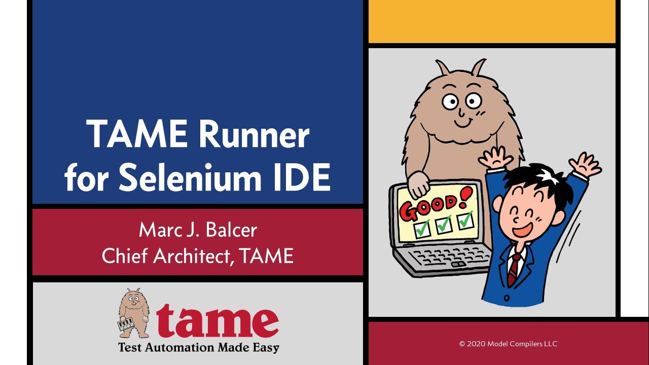 Run Selenium IDE tests on any browser with TAME