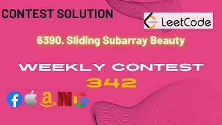 YouTube video '2653. Sliding Subarray Beauty || Leetcode Weekly Contest 342'
