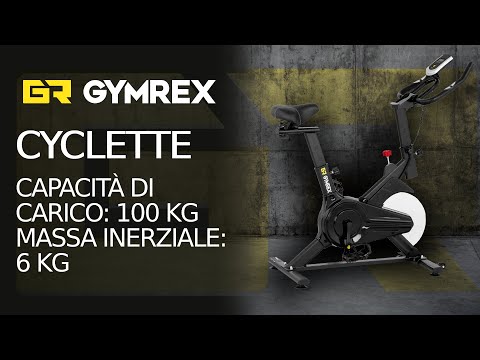 Video - Cyclette - volano 6 kg - fino a 100 kg - LCD