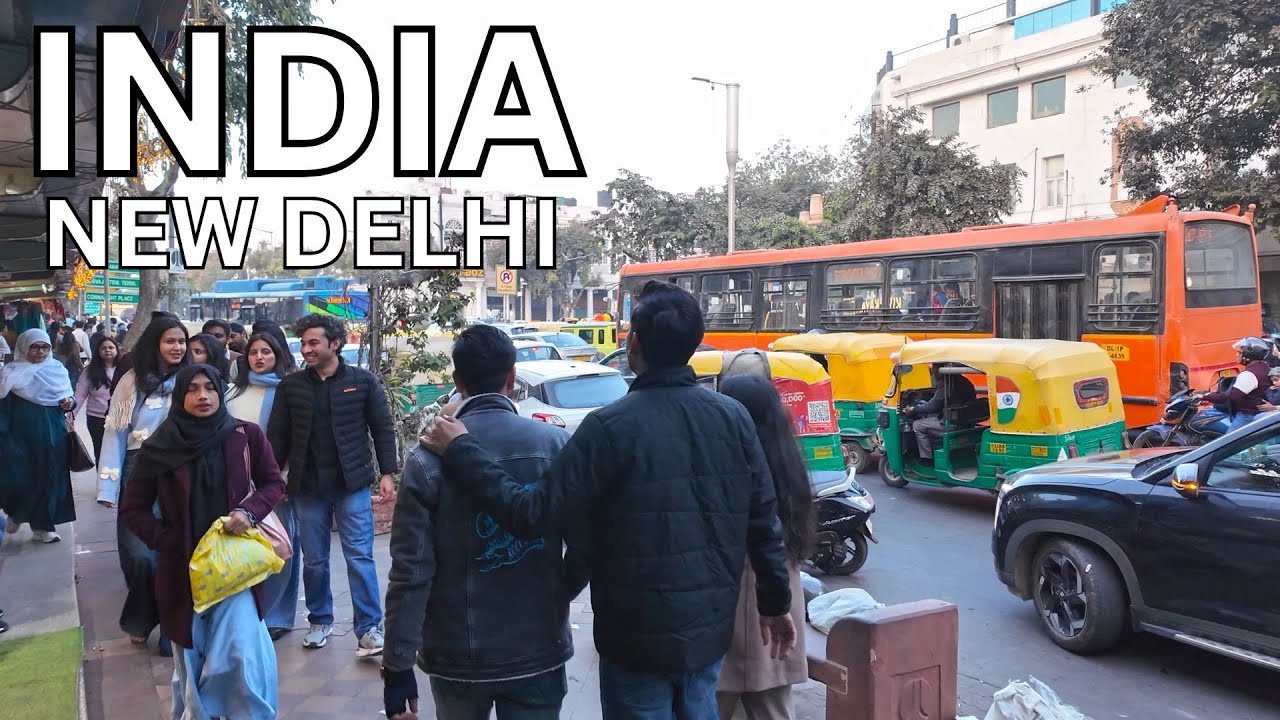 Immersive street-level walking tour through New Delhi (Other 3), India, showcasing authentic urban landscapes, local architecture, and the vibrant atmosphere of the city's neighborhoods