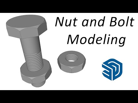 Nut and Bolt Modeling in SketchUp - TutorialsUp