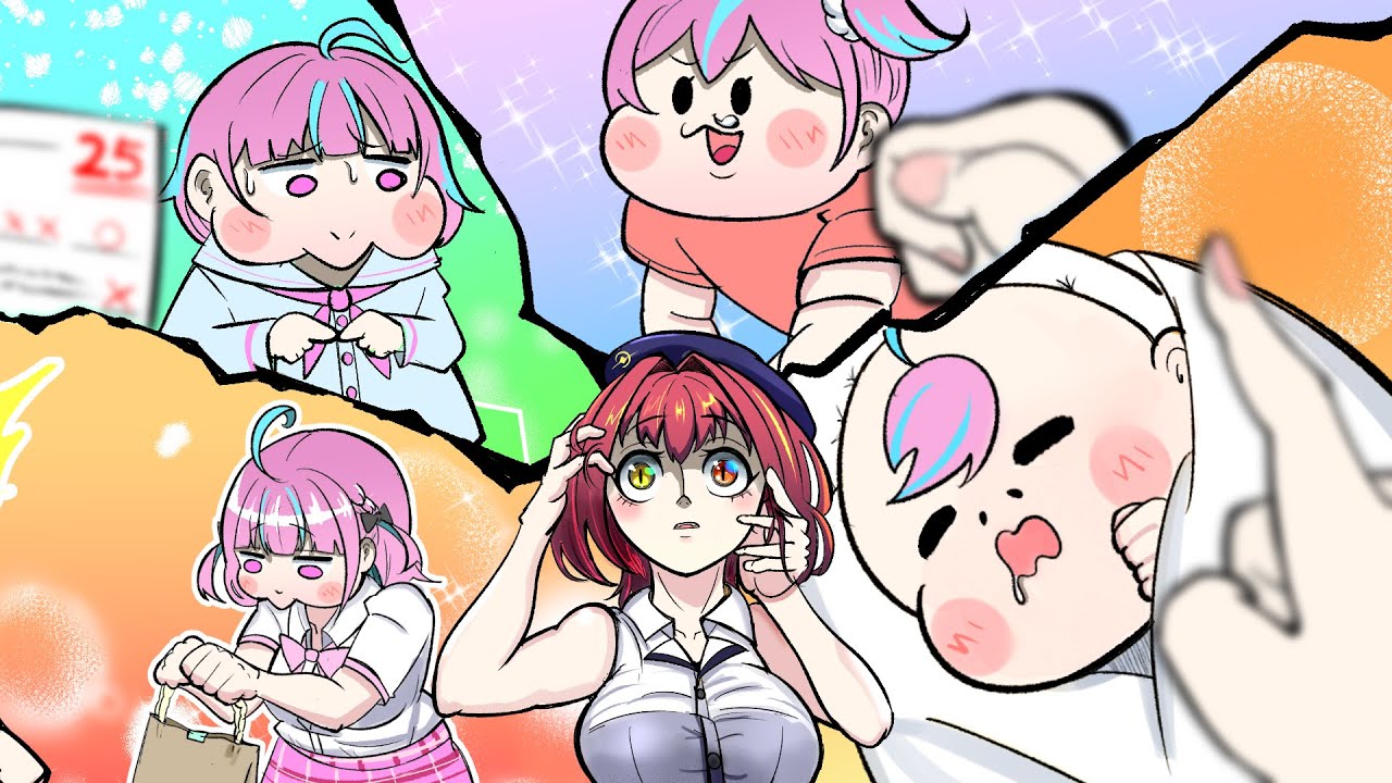 【手描き】船長とあくたんと母の日と【ホロライブ切り抜き/ホロライブ】