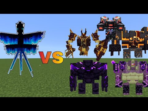 Ice Phoenix vs L Ender Cataclysm Bosses - Minecraft Mob Battle