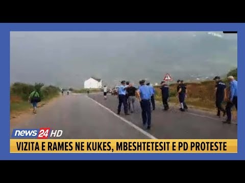 Kuksianët i presin rrugën Ramës, nisin marshimin drejt aeroportit. Përplasje me policinë