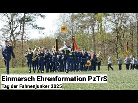 Einmarsch Ehrenformation Panzertruppenschule am Tag der Fahnenjunker 2025 mit Regimentsgruß Marsch