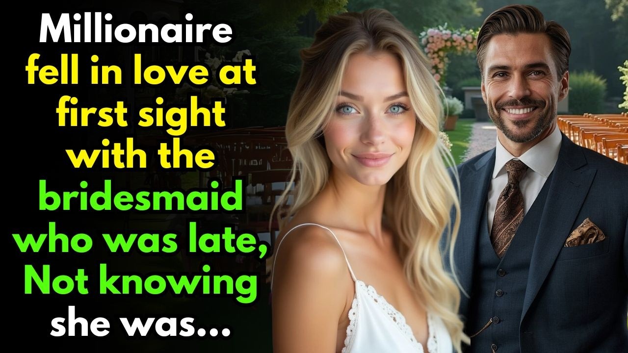 Millionaire fell in love at first sight with the bridesmaid who was late, Not knowing she was...
