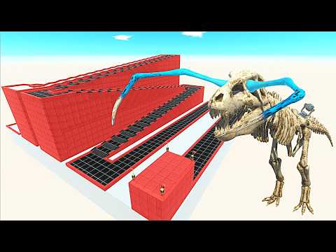 ESCAPE FROM ALIEN T-REX SKELETON - LAST SURVIVOR - Animal Revolt Battle Simulator