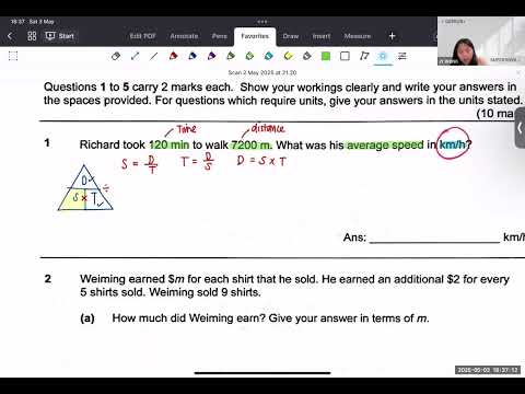 Video: a Genius Plus Academy teacher solving PSLE 2024 Paper 2 Question 1