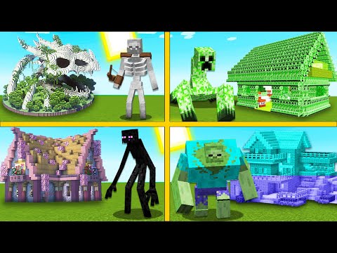 EPIC Minecraft battle: Mutant mobs invade houses!