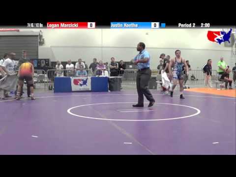Logan Marcicki vs. Justin Koethe at 2013 Junior Nationals - FILA - FS