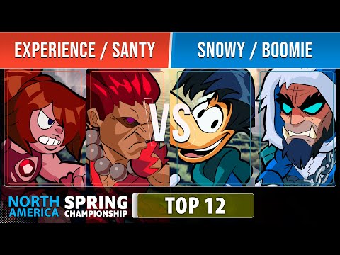 Experience & Santy VS Snowy & Boomie - Top 12 - NA - Brawlhalla Spring Championship 2022