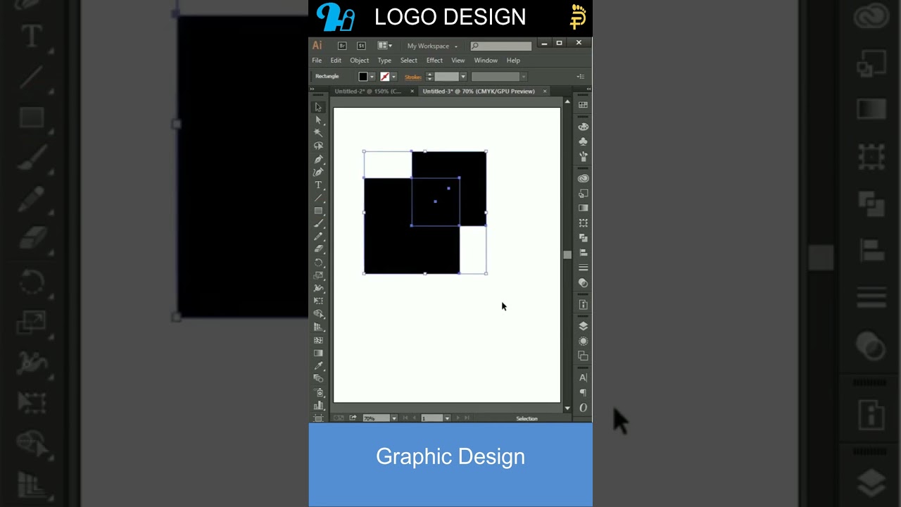 Square Box Logo Illustrator Tutorial #shorts