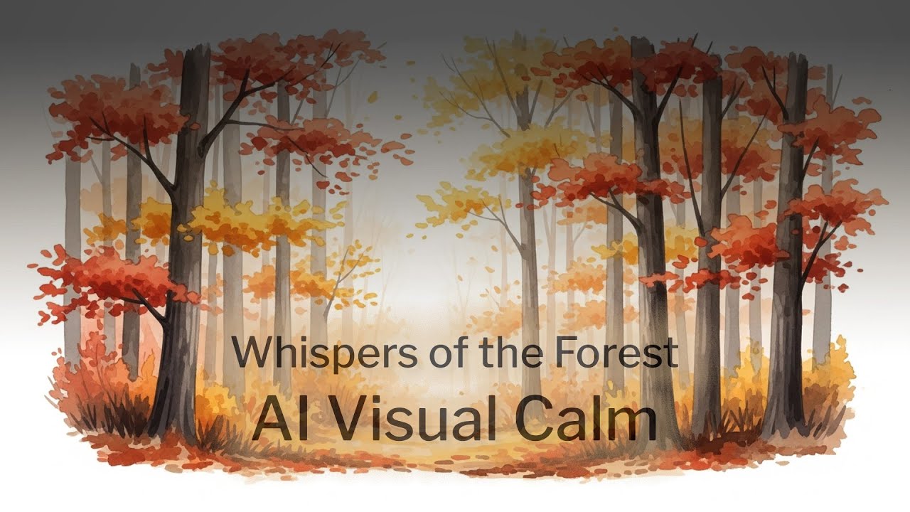 Whispers of the Forest — A Watercolor Journey Through Seasons | AI Visual Calm
