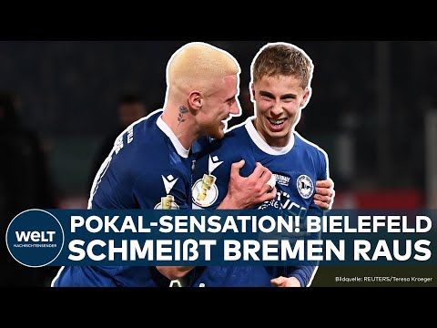 FUßBALL: DFB-Pokal-Hammer! Arminia Bielefeld schmeißt Werder Bremen raus! Und steht im Halbfinale