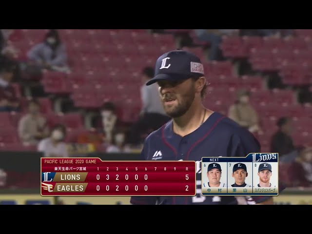 【6回裏】球団タイ記録の13連勝へ!! ライオンズ・ニールが6回2失点の好投!! 2020/7/17 E-L