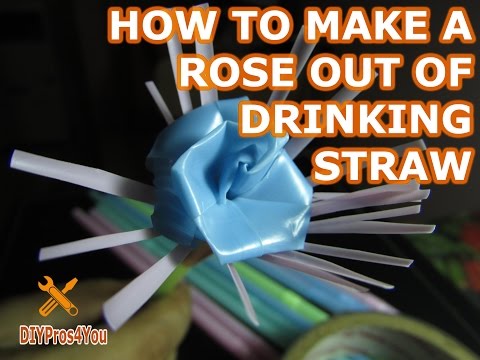 How to make a rose out of drinking straw  |  FLOWER TUTORIAL