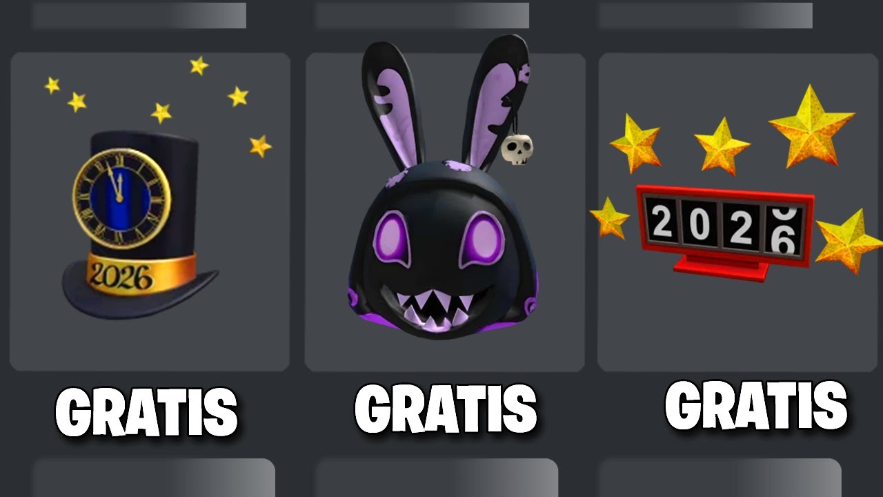 CHEGOU 5 ITEM GRATIS DE ANO NOVO PRA TODO MUNDO PEGAR AGORA no ROBLOX!