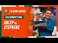 Halep Vs Stephens 2018 Women S Final Roland Garros Classic Match