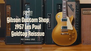 Video thumbnail for Gibson Custom Shop 1957 Les Paul Goldtop Reissue, VOS Double Gold by Russo Music