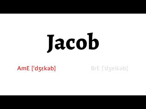 How to Pronounce jacob in American English and British English