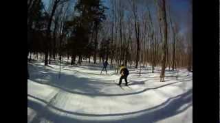 preview picture of video 'Cross Country Skiing at Horseshoe Valley - awesome hill! - Terry's Test'