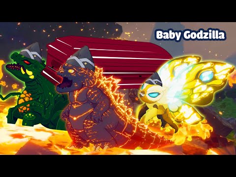 Baby Godzilla, Kong, Mothra vs  Biollante || Coffin Dance Song Meme Cover