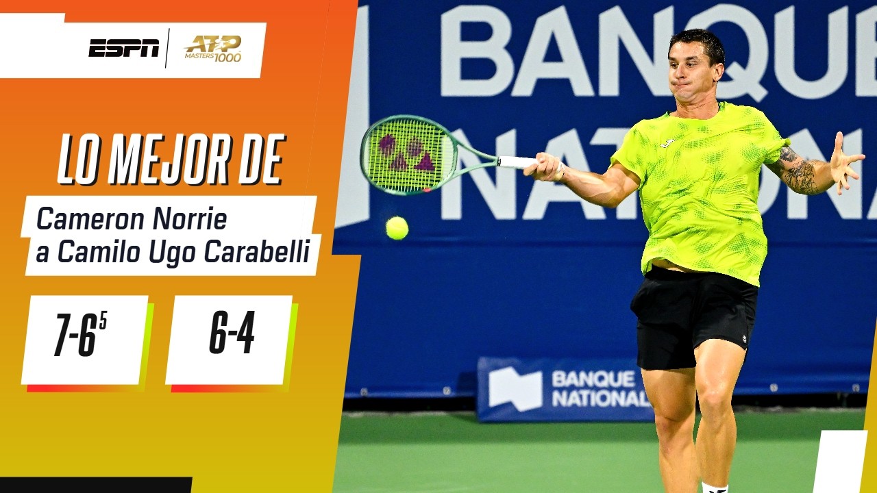 UGO CARABELLI NO PUDO FRENTE A NORRIE A PESAR DE SU BUEN NIVEL Y SE DESPIDIÓ DE MONTREAL | RESUMEN