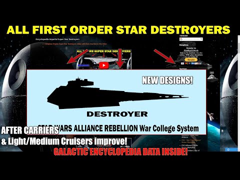 All STAR DESTROYERS of the First Order - Star Wars - Units Data included!