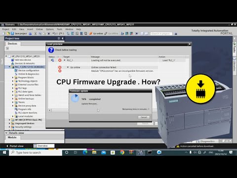 TIA Portal: S7-1200 and S7-1500 CPU Firmware Upgrade