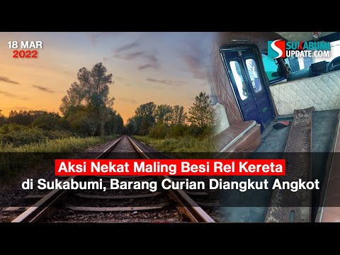 Aksi Nekat Maling Besi Rel Kereta di Sukabumi, Barang Curian Diangkut Angkot
