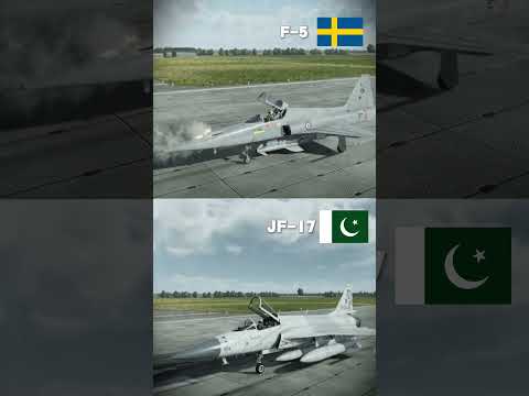 Pakistan JF-17 vs. Sweden F-5  Fighter Jet Cannon Recoil Comparison #warthunder