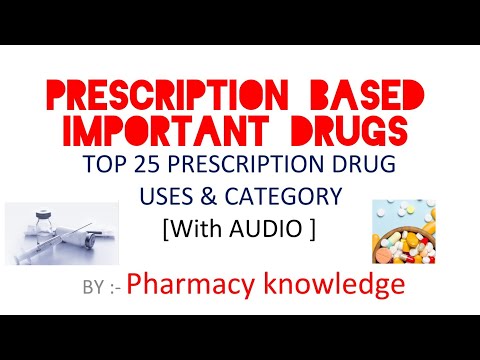 TOP 25 PRESCRIPTION DRUG with , their Brand name , Therapeutic use and category (with Audio) Part-1