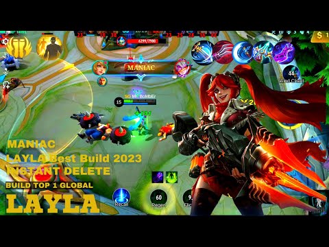 MANIAC !!! Layla High Critical Damage!! Layla best build 2023-100% Lifesteal ~ MLBB