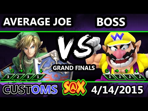 S@X Customs - WS | Boss (Wario) Vs. Average Joe (Link, DK) SSB4 Grand Finals - Smash 4