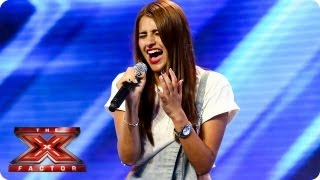 Hannah Sheares sings Sky Scraper by Demi Lovato -- Arena Auditions Week 4 -- The X Factor 2013